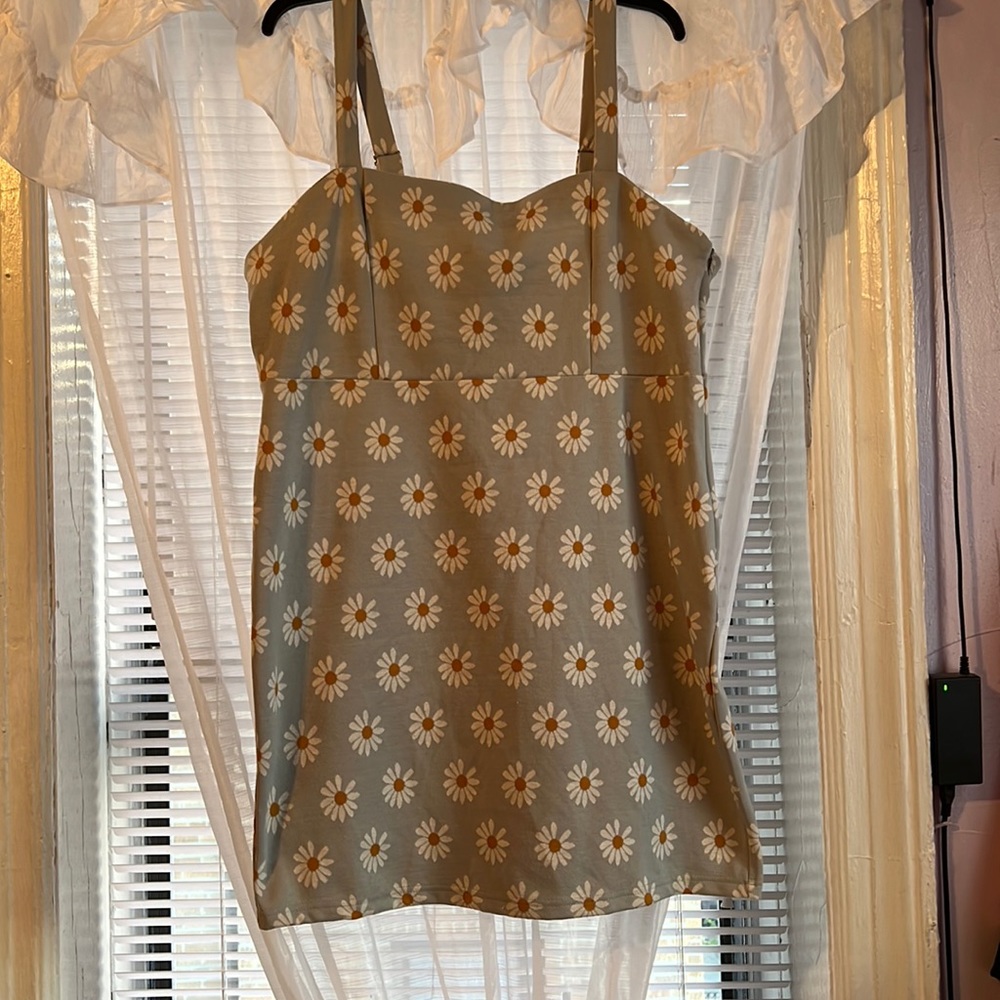 F21 baby blue mini bodycon dress